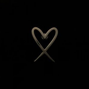 Ten Stacks Black Heart Enamel Lapel Pin